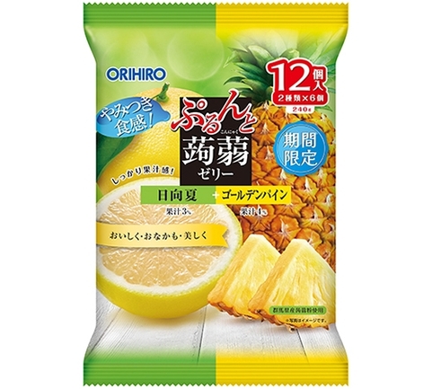 ぷるんと蒟蒻ゼリーパウチ 日向夏＋ゴールデンパイン | オリヒロ株式