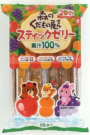 森のくだもの屋さん スティックゼリー 果汁100％ | 農水フーヅ株式会社